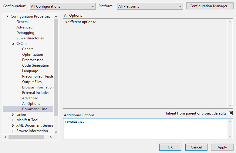Enabling Coroutines in Visual Studio Enabling Coroutines in Visual Studio